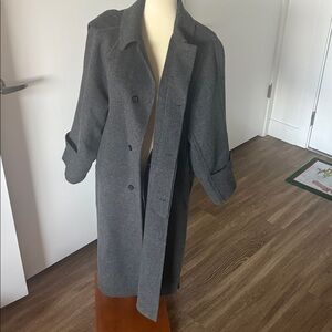 Facade Pattern 100% Cashmere Wool Coat